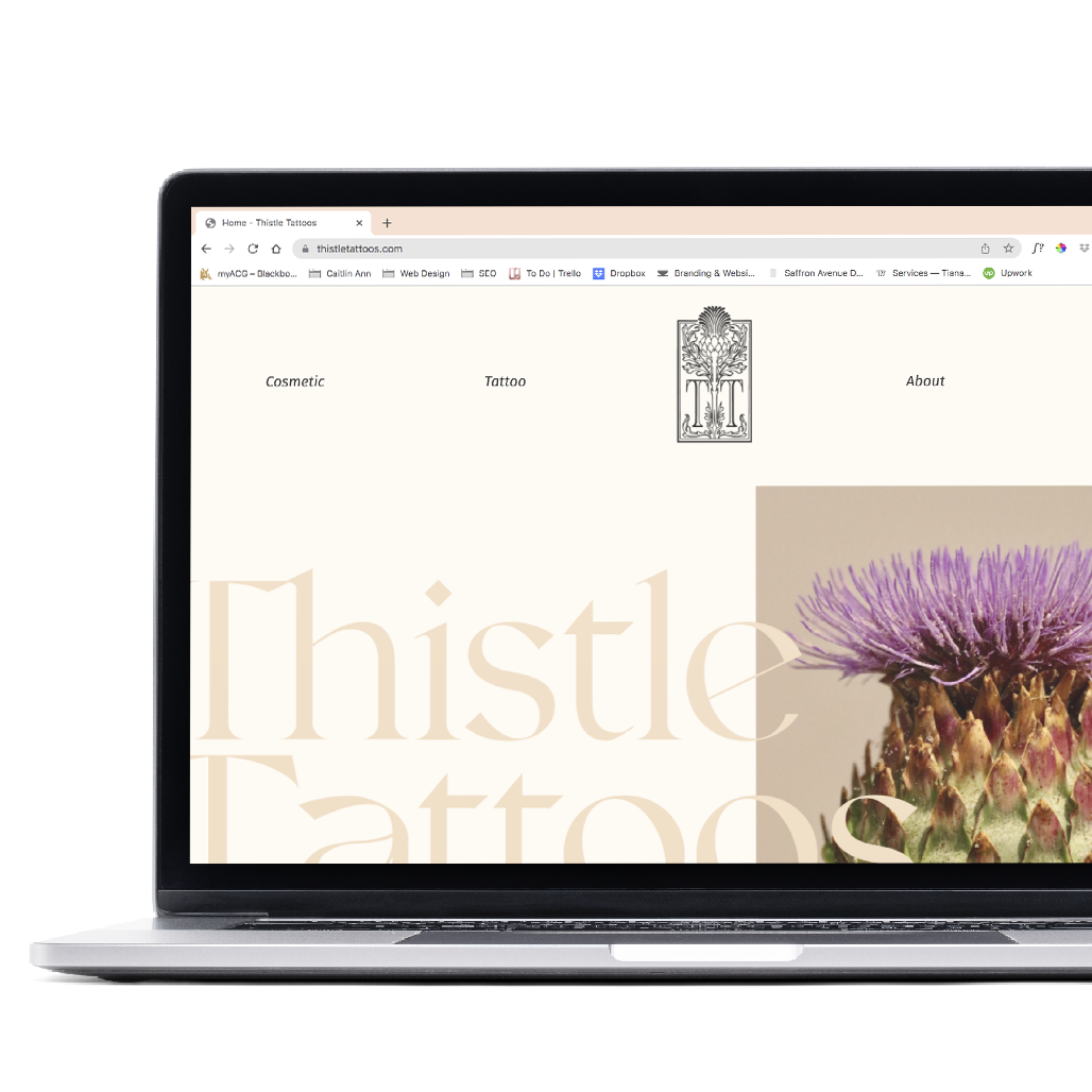 website design portfolio thistle tattoos